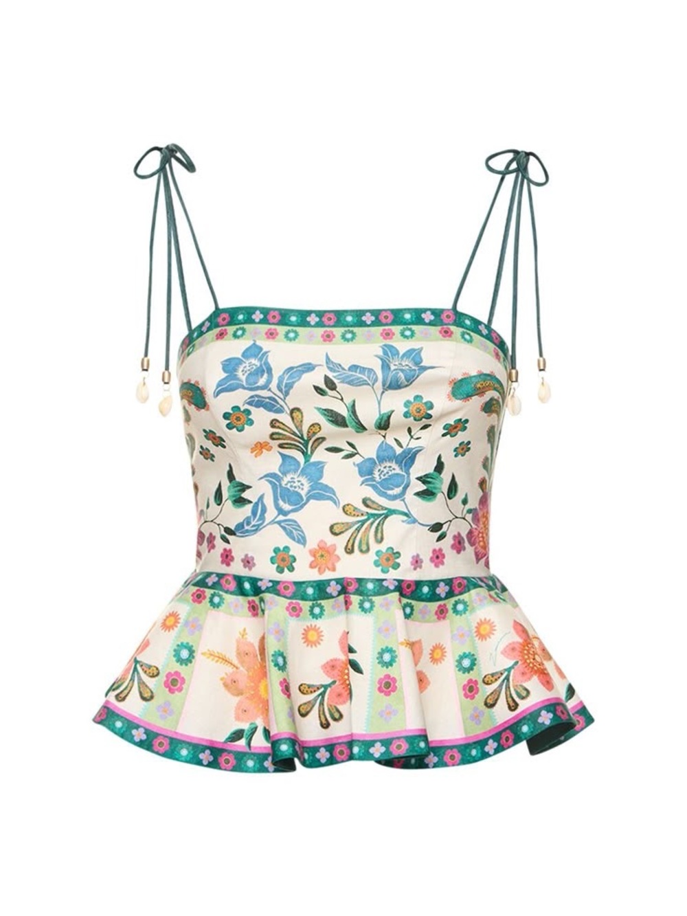 ZIMMERMANN Ginger Scallop Peplum Top AU3 US10